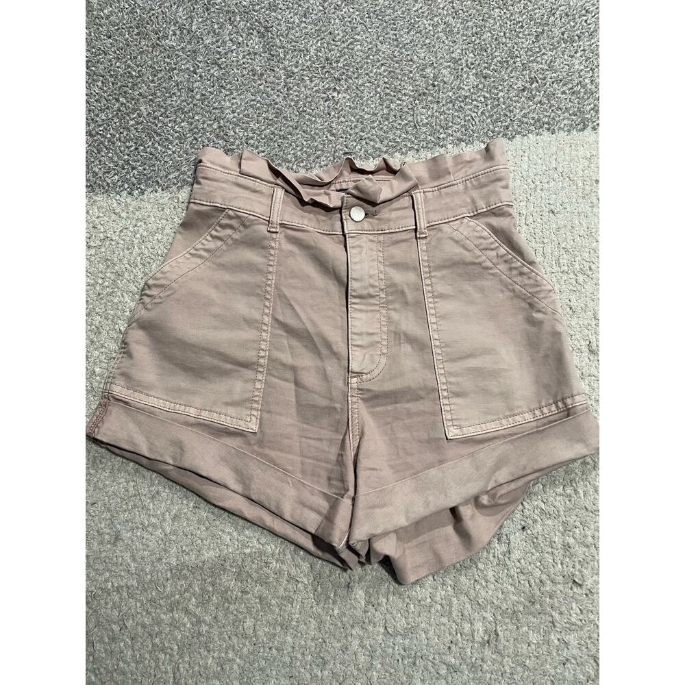 Abercrombie & Fitch Paperbag Zipper Shorts Womens Size XS Light Pink 3 in inseam